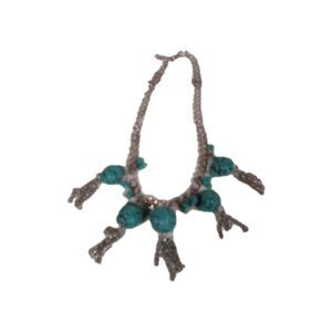 Beautiful Silver With Turquoise‎ Accent Dangle Necklace